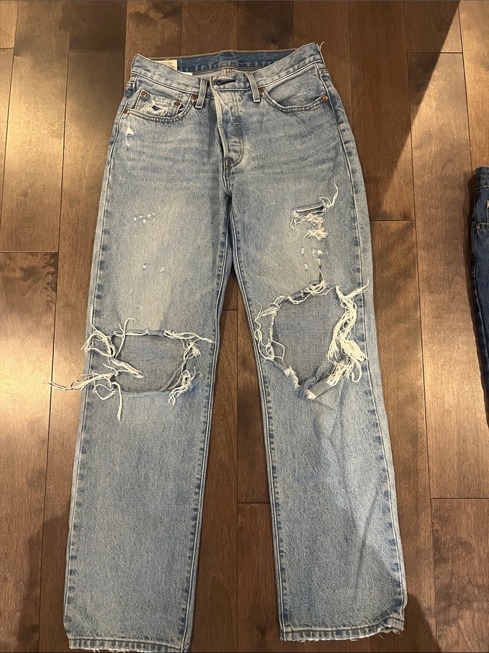 Levi's 501’s Light Blue Premium High-Rise Denim Jeans
